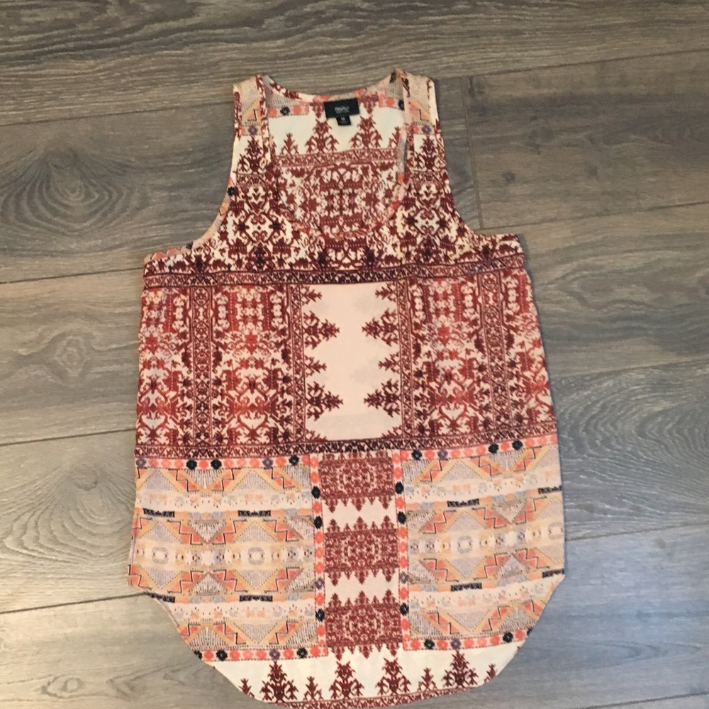 Fun, colorful pattern top